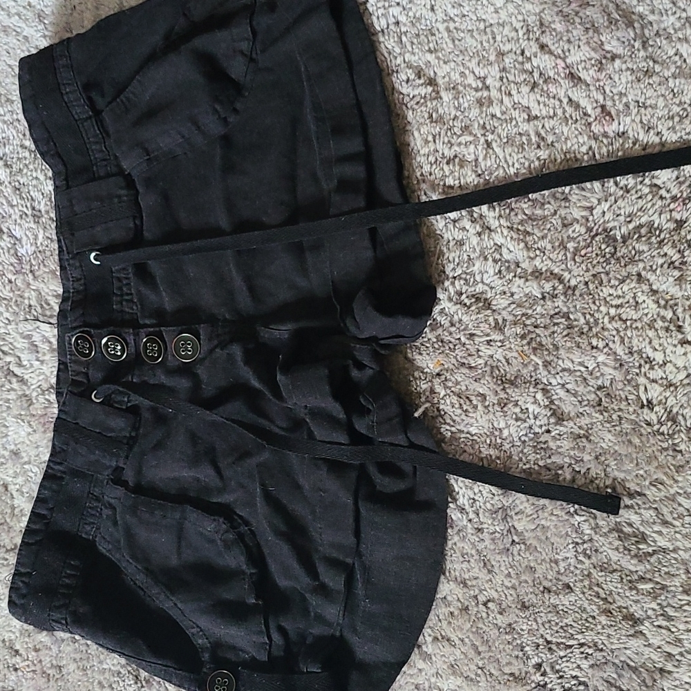 Black jean shorts